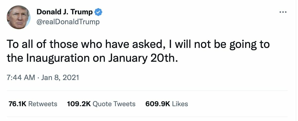 Donald Trump January 8 _2 Los archivos de twitter Donald Trump 8 de enero